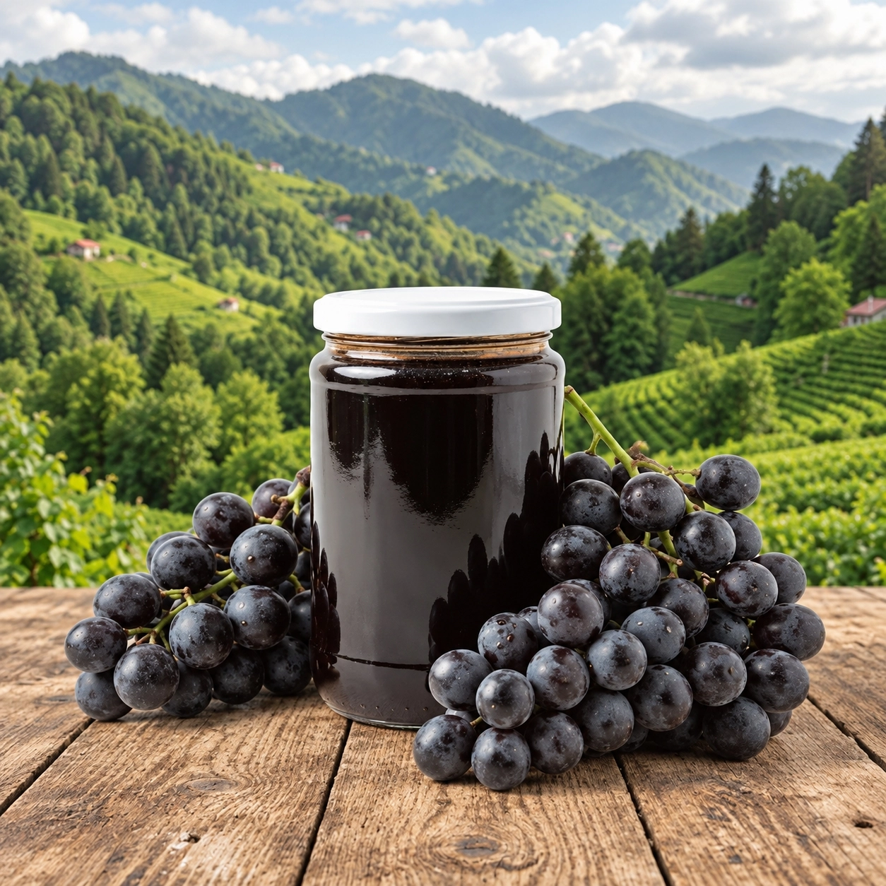 Kokulu Kara Üzüm Pekmezi 950 g | Coğrafi İşaretli, Rize İsabella Üzümünden