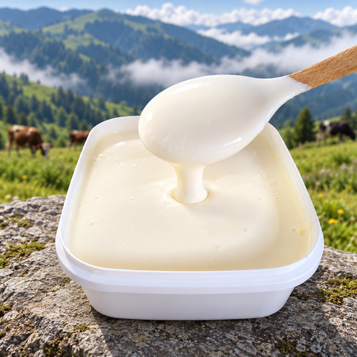 İnek Sütü Taze Kaymak (1 kg) | Hemşin Yaylası’ndan Geleneksel Kaymak