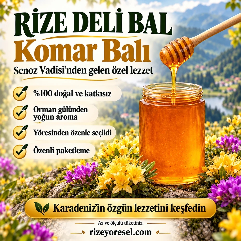 Rize Deli Bal (Komar Balı) 500 g | Senoz Vadisi Orman Gülü Balı