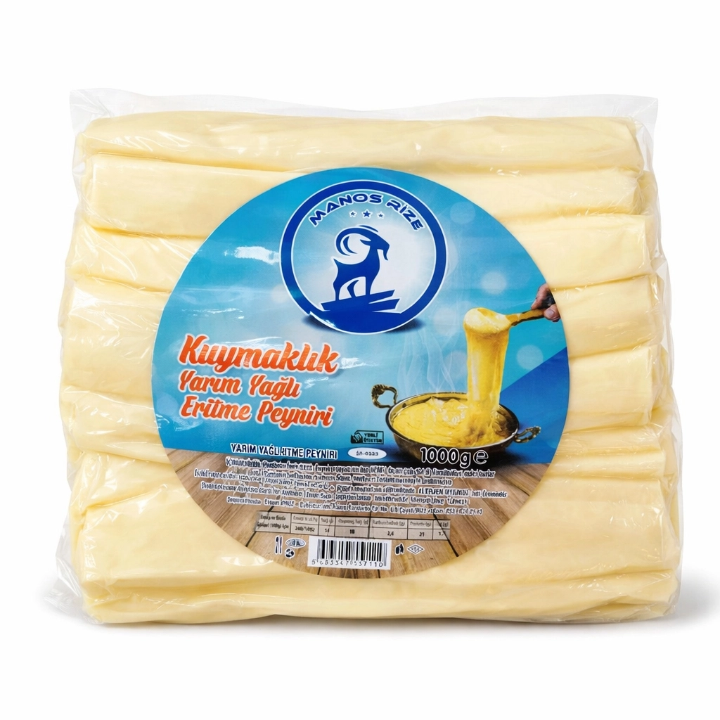 Kuymaklık Telli Muhlama Peyniri 1 Kg | Yarım Yağlı Eritmelik Peynir
